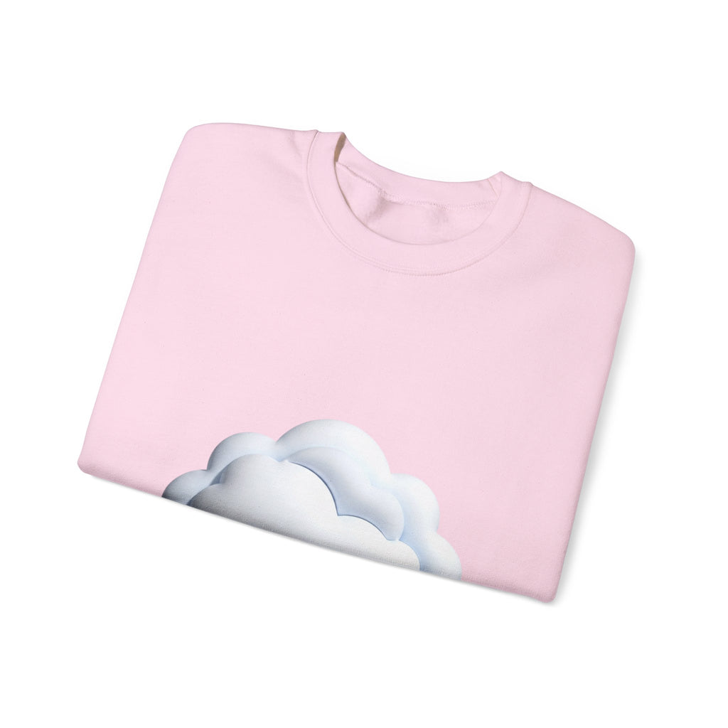 Cloud Graphic Sweatshirt — Soft White Cozy Crewneck