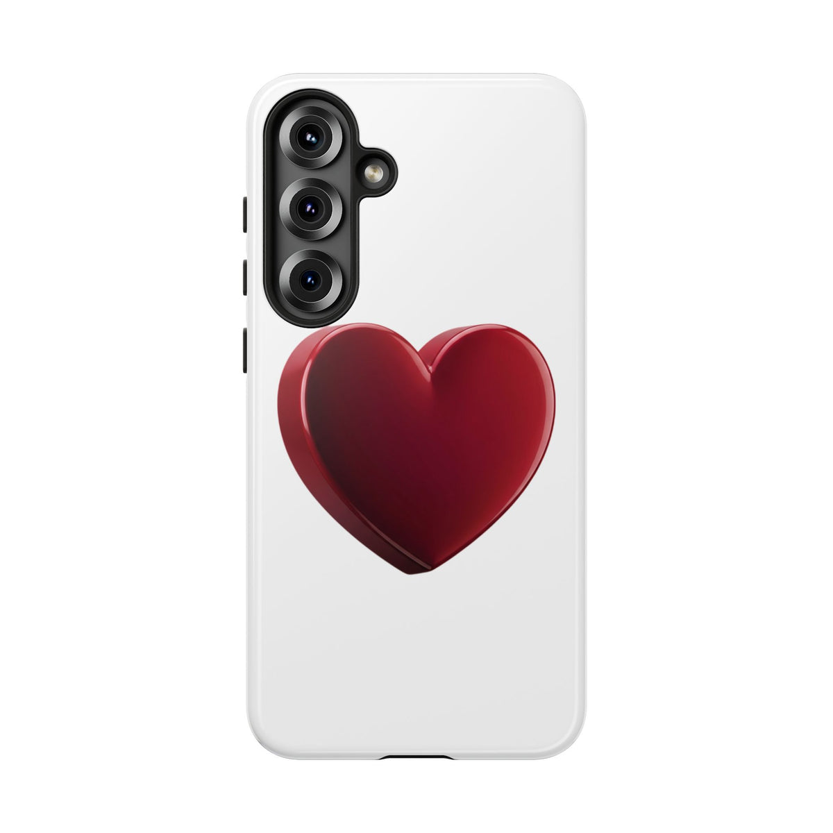 Heart Tough Phone Case - Red 3D Heart Protective Phone Case