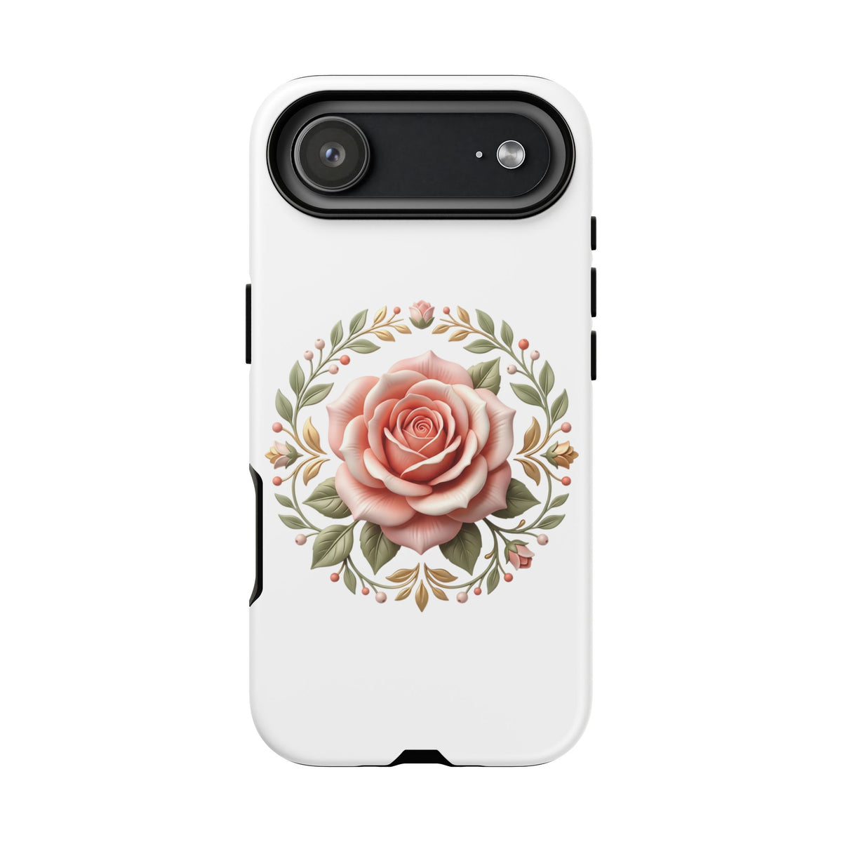 Floral Rose Wreath Tough Phone Case
