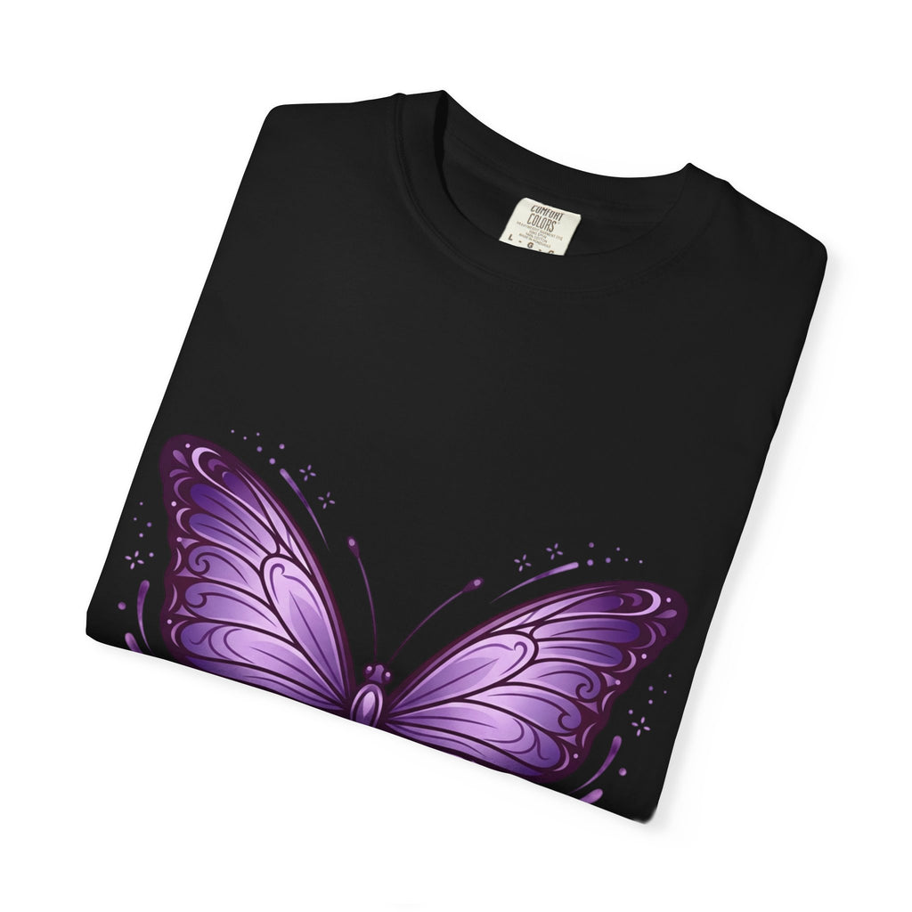 Purple Butterfly T-Shirt — Elegant Monarch Graphic Tee