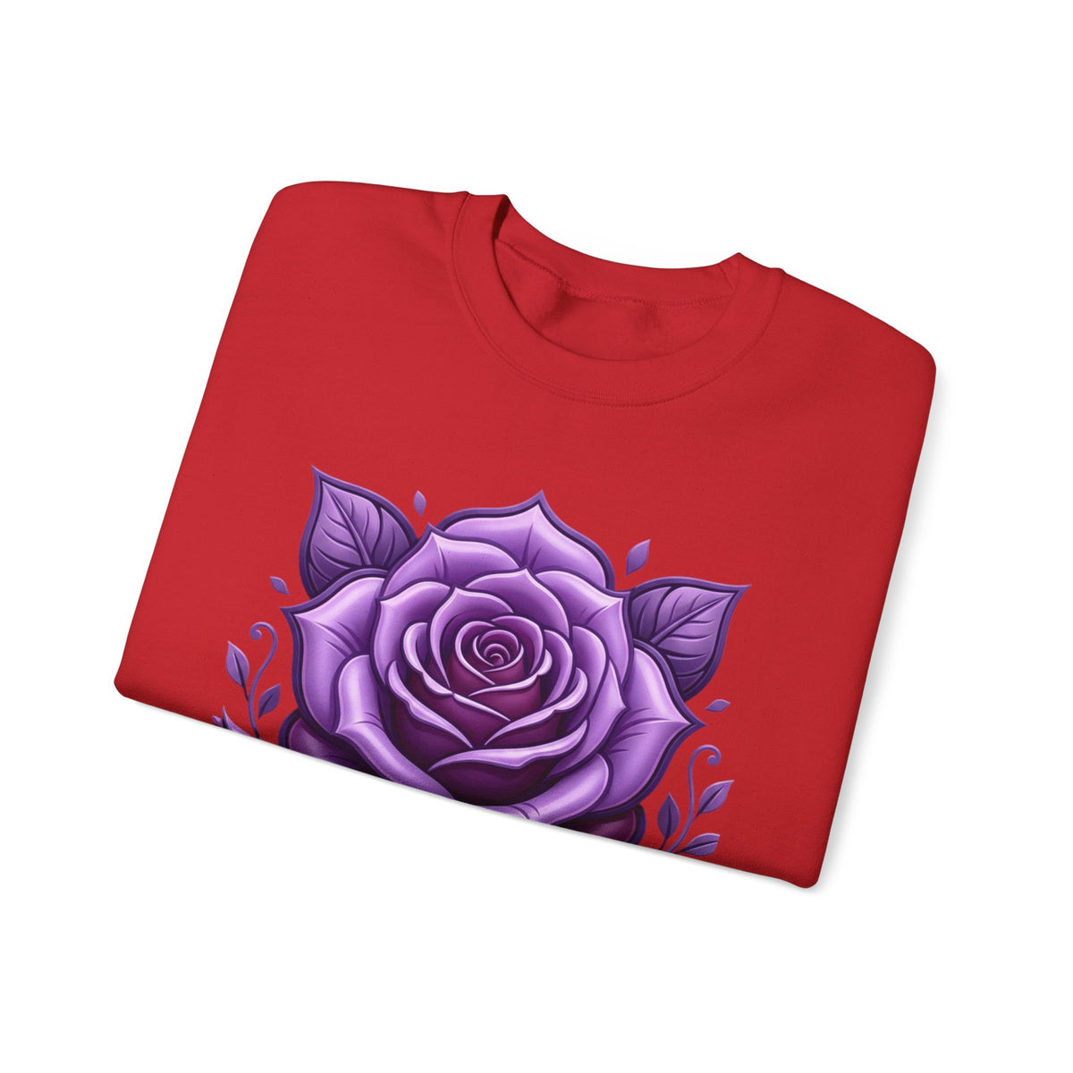 Purple Rose Crewneck Sweatshirt