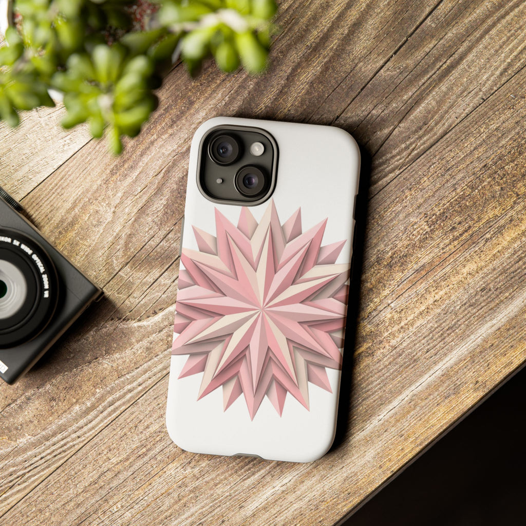 Pink Geometric Star Phone Case — Tough Protective iPhone Cover