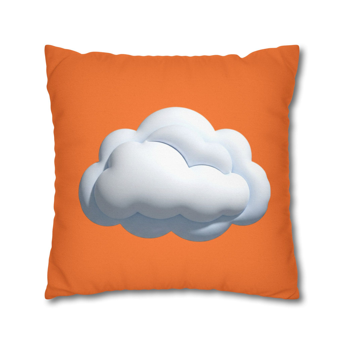 Cloud Graphic Orange Pillowcase — Orange Decorative Throw Pillow Cover