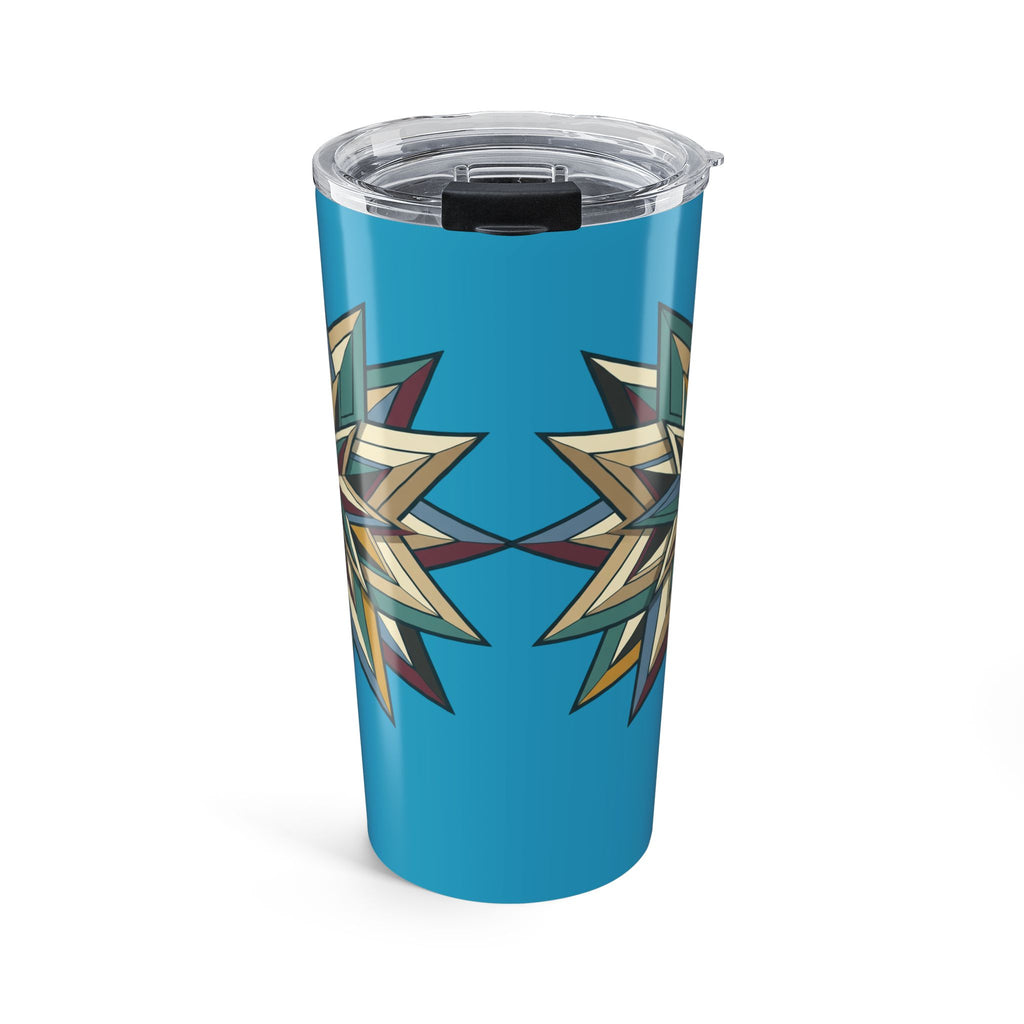 Geometric Star Turquoise Tumbler 20oz