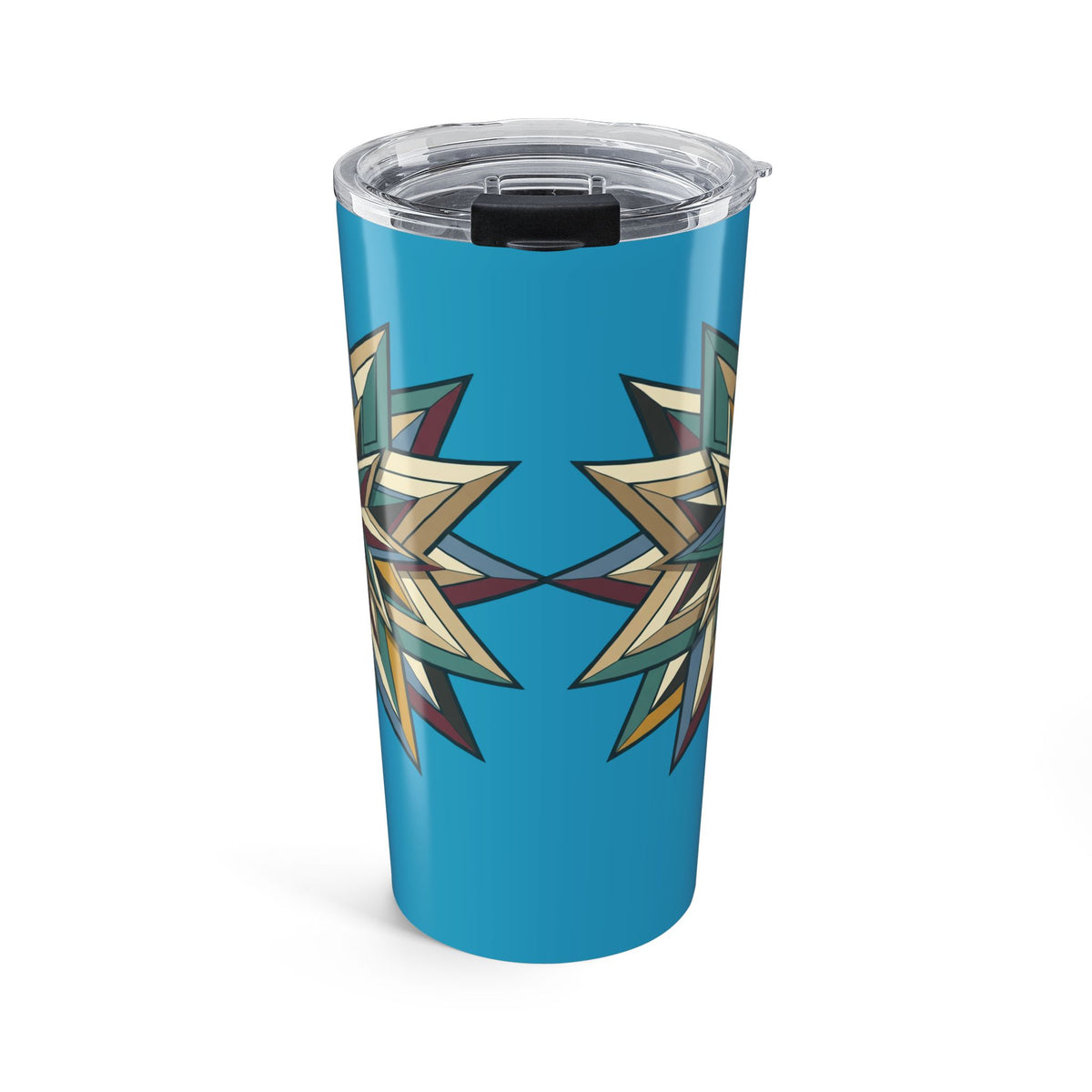 Geometric Star Turquoise Tumbler 20oz