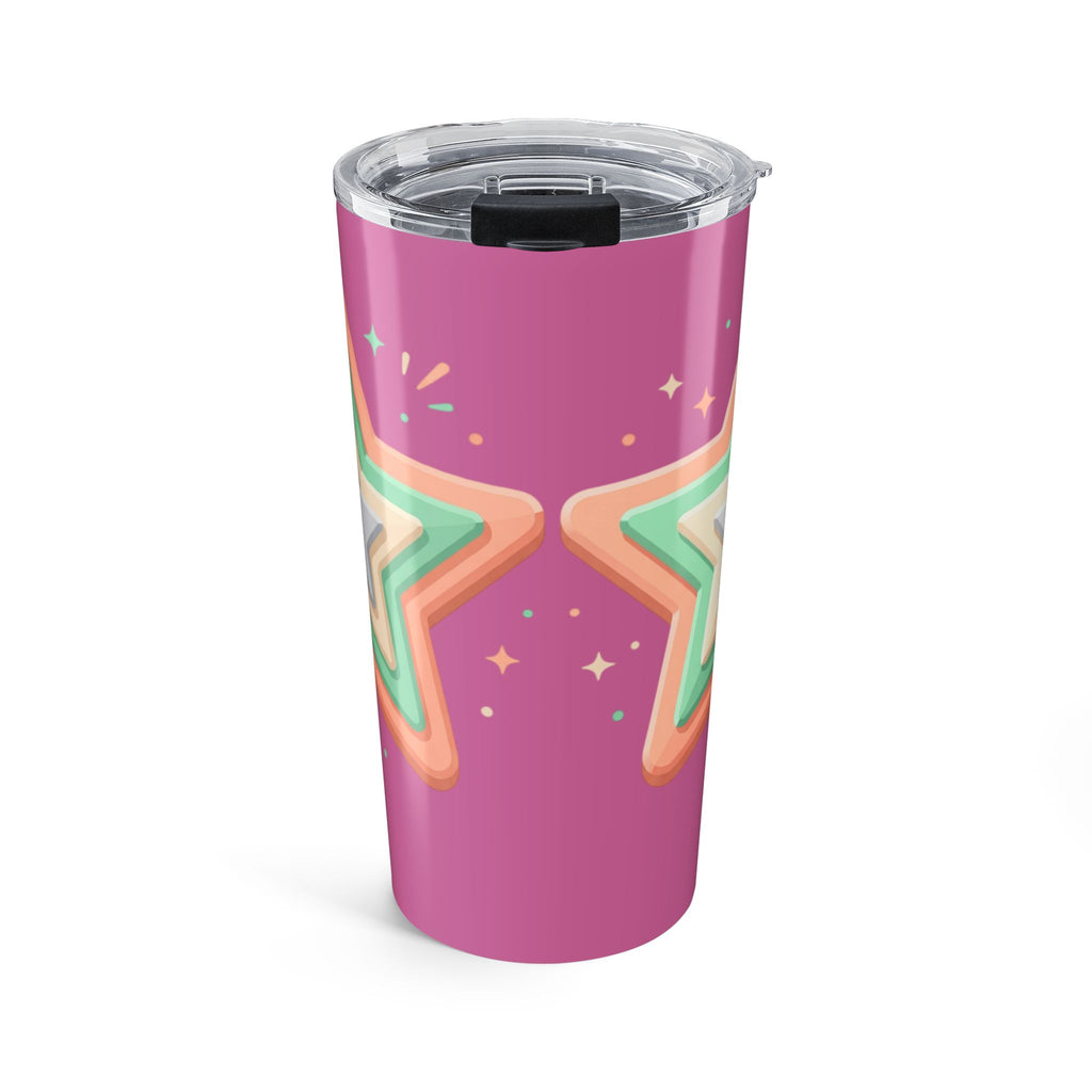 Star Design Tumbler 20oz Light Pink