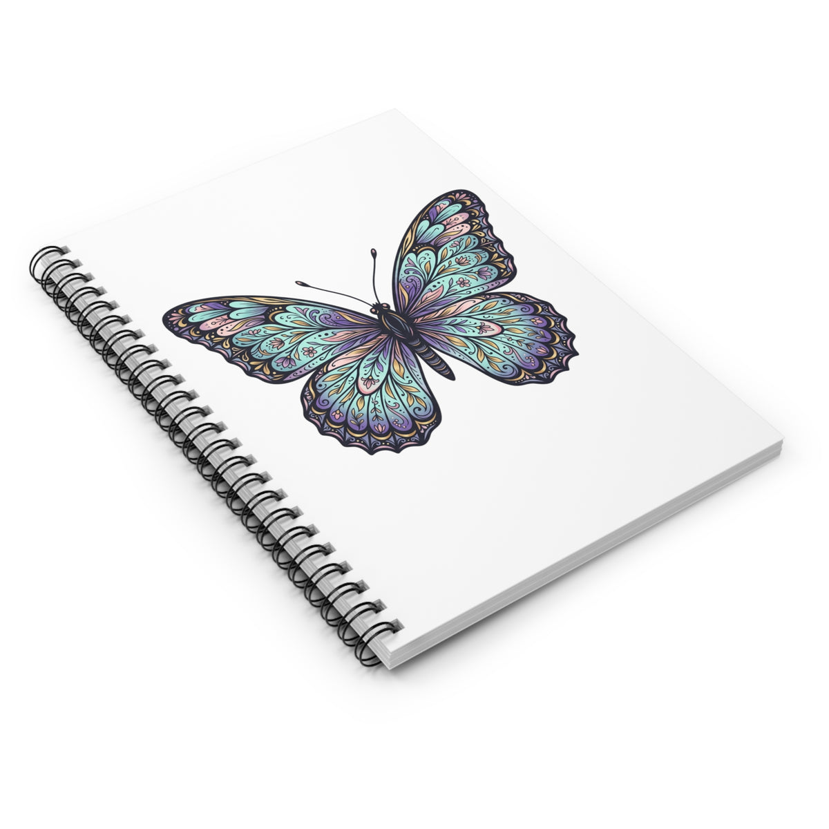 Butterfly Design Spiral Notebook - Ruled Line