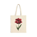 Red Tulip Canvas Tote Bag