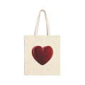Red heart Cotton Canvas Tote Bag