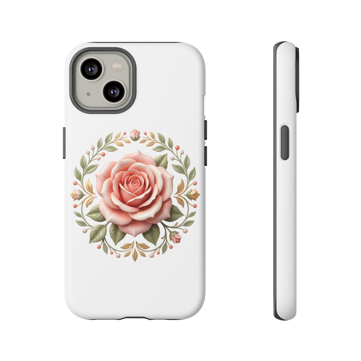 Floral Rose Wreath Tough Phone Case