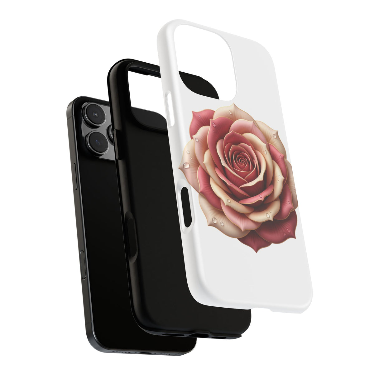 Rose Waterdrop Tough Phone Case — Protective Floral iPhone Cover