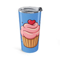 Pink Cupcake Tumbler 20oz- Light Blue