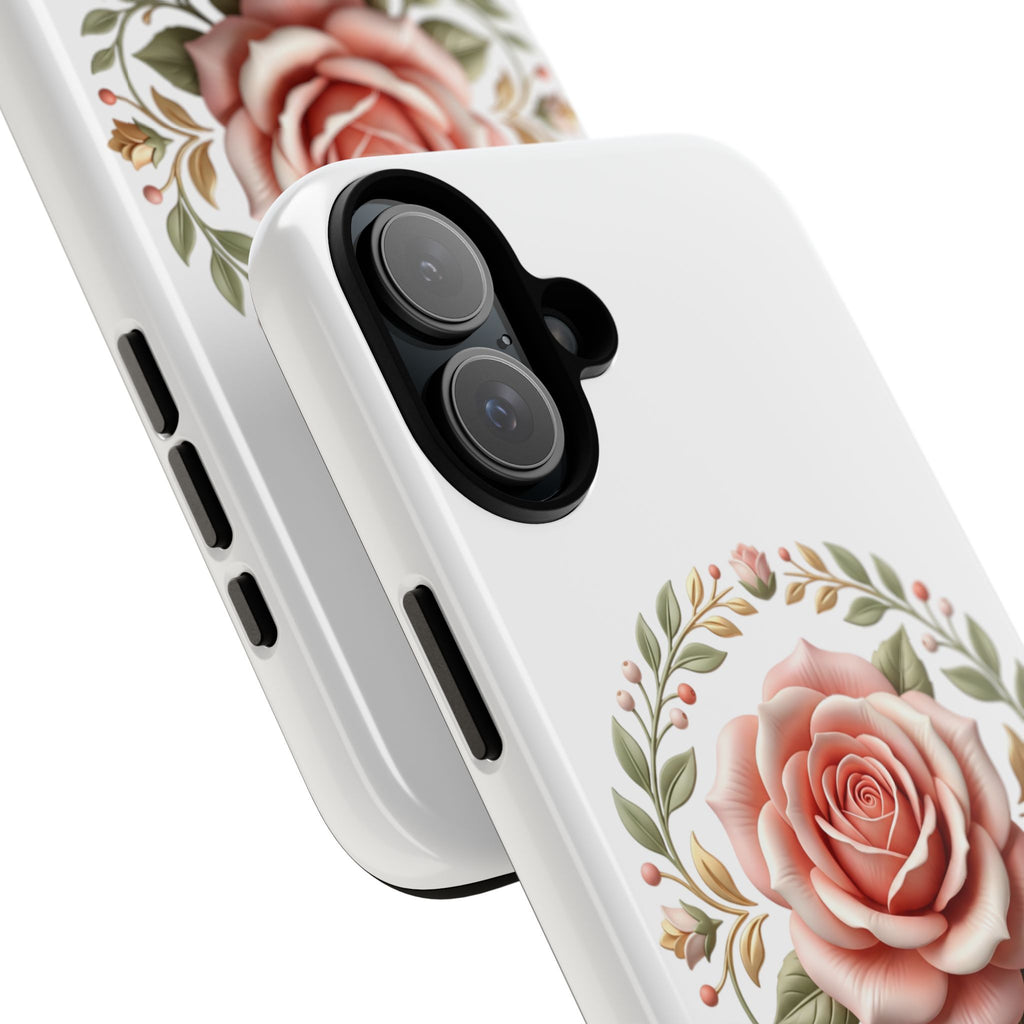 Floral Rose Wreath Tough Phone Case