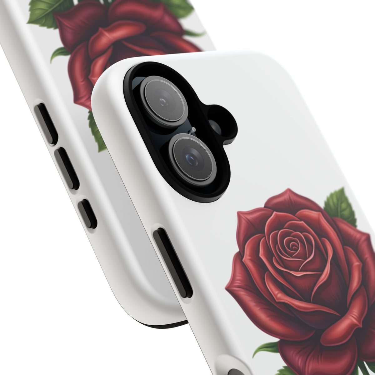 Rose Phone Case — Vintage Red Rose Floral Protective Cover