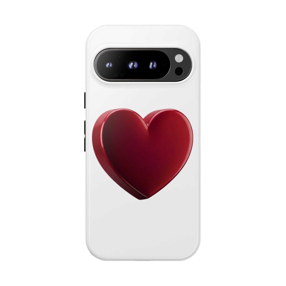 Heart Tough Phone Case - Red 3D Heart Protective Phone Case