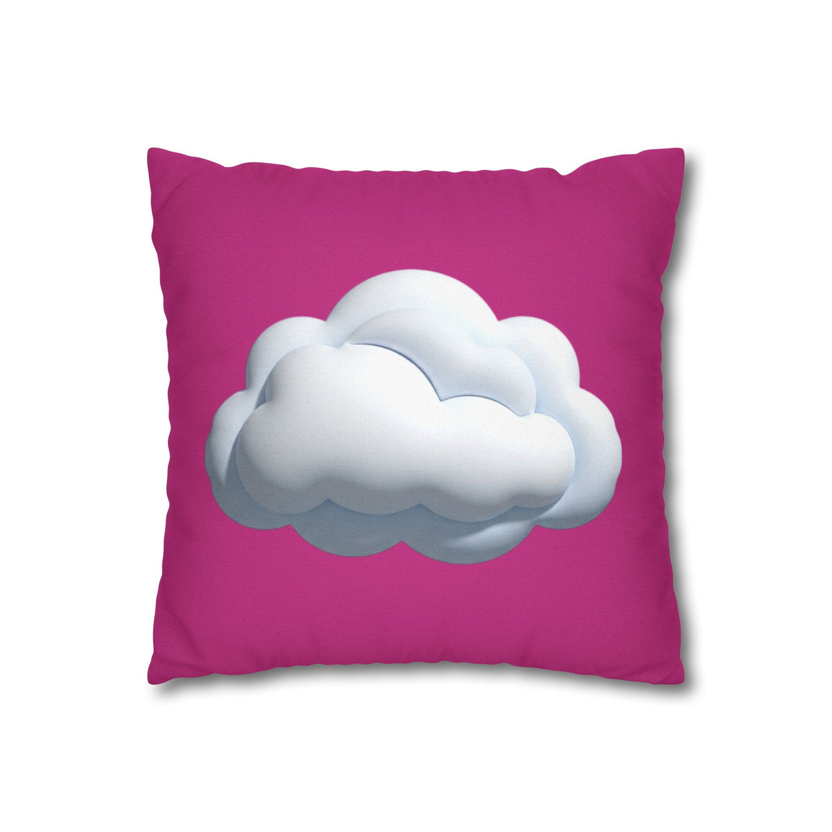 Cloud Graphic Pillowcase - Magenta Decorative Square Throw Pillow Cover
