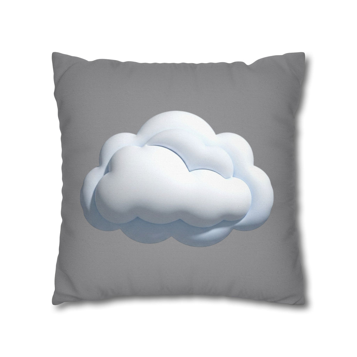 Cloud Graphic Pillowcase — Soft Grey Decorative Throw Pillow Cover