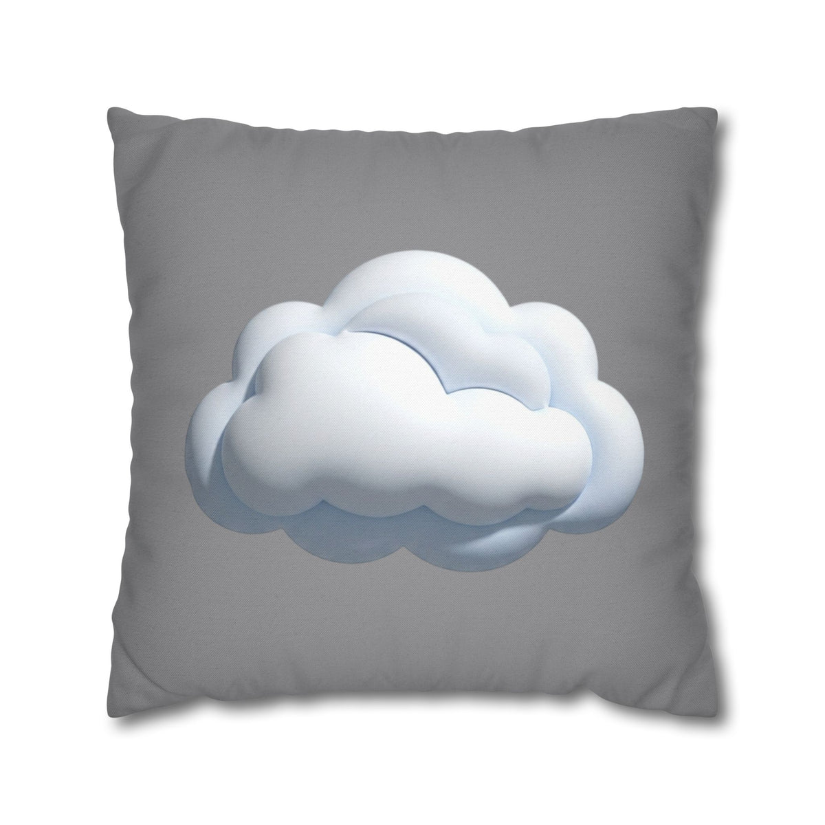 Cloud Graphic Pillowcase — Soft Grey Decorative Throw Pillow Cover