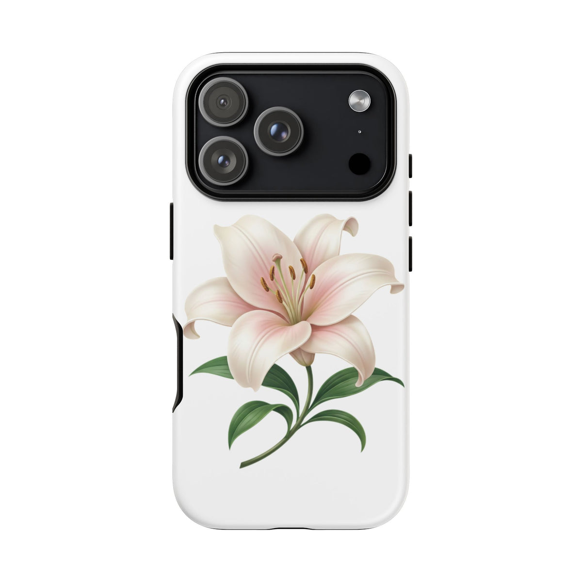 Floral Lily Phone Case — Pink Lily Tough Protective Cover