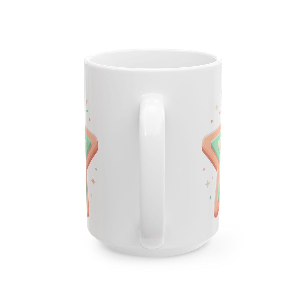Star Design Ceramic Mug, (11oz, 15oz)