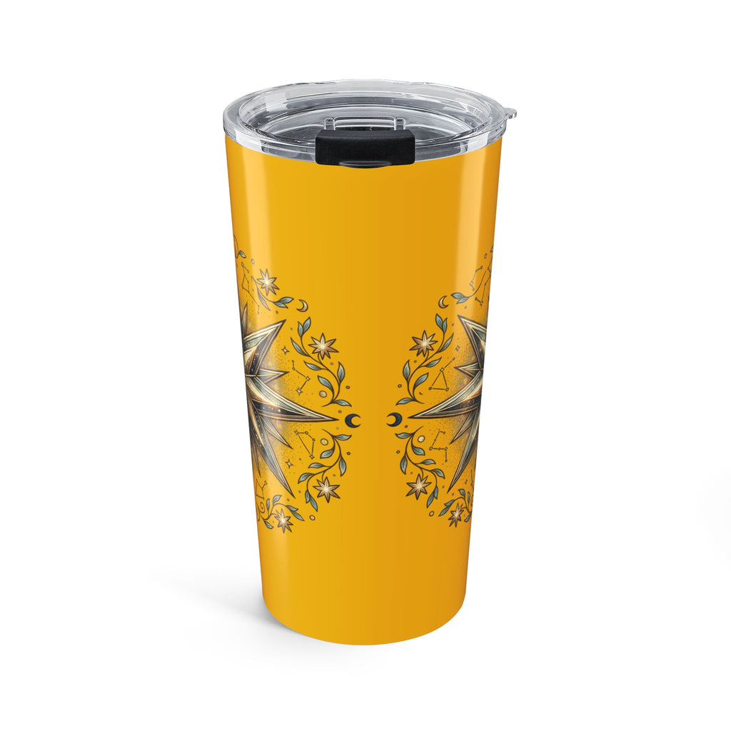 Star Print Yellow Insulated Tumbler 20oz