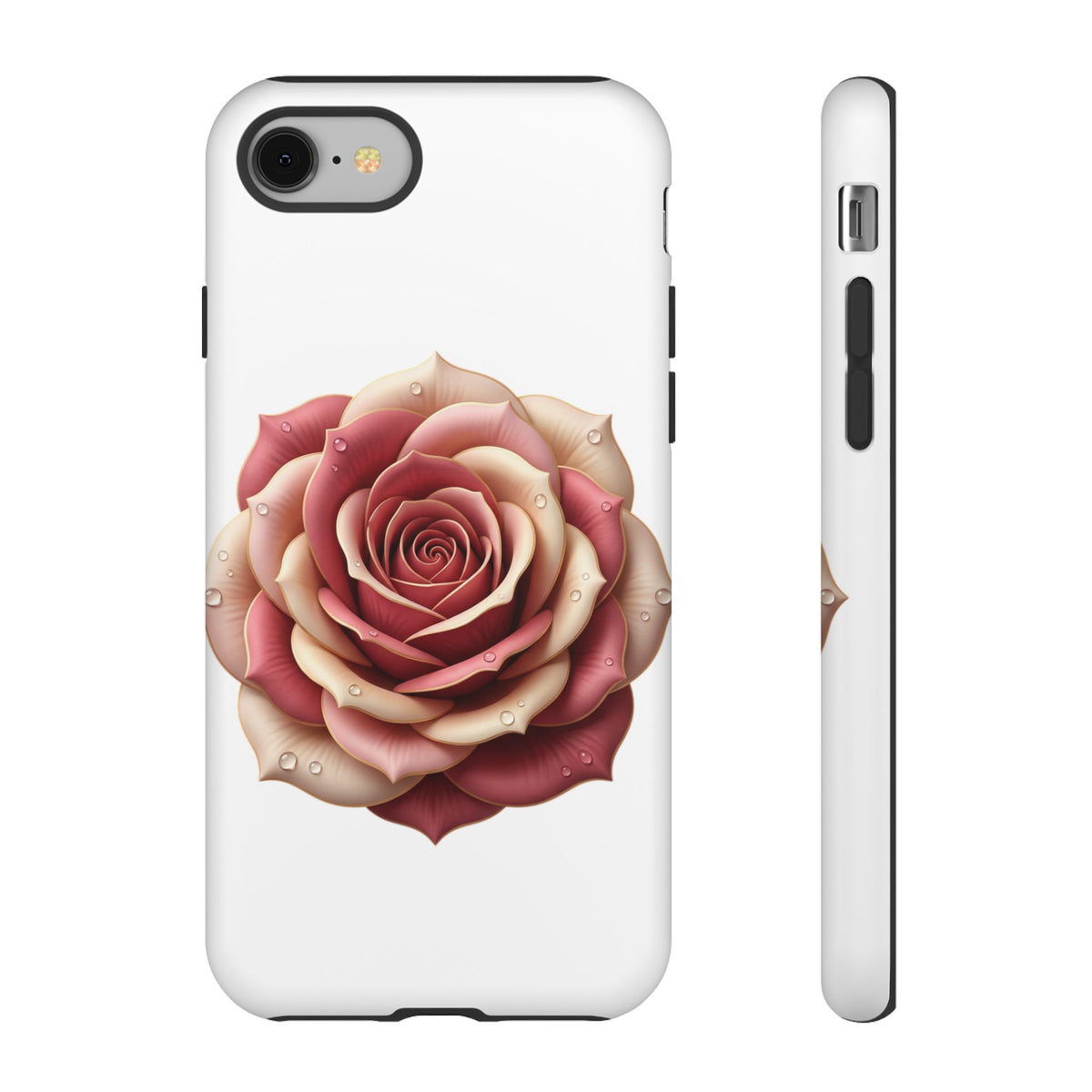 Rose Waterdrop Tough Phone Case — Protective Floral iPhone Cover