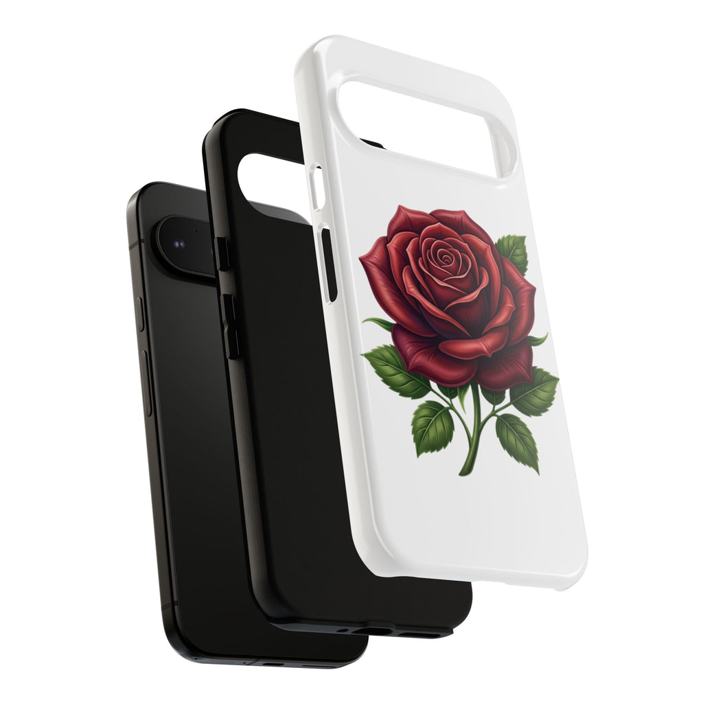 Rose Phone Case — Vintage Red Rose Floral Protective Cover