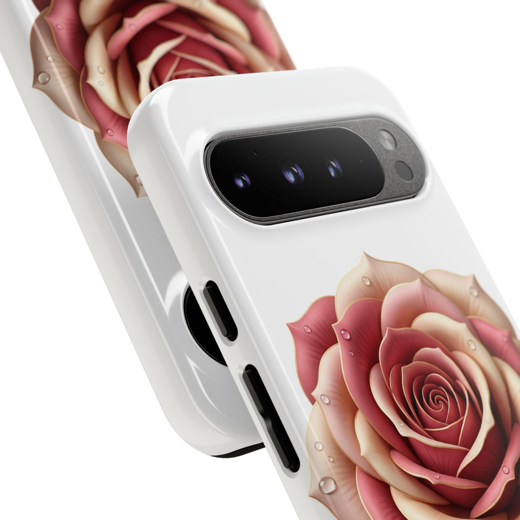 Rose Waterdrop Tough Phone Case — Protective Floral iPhone Cover
