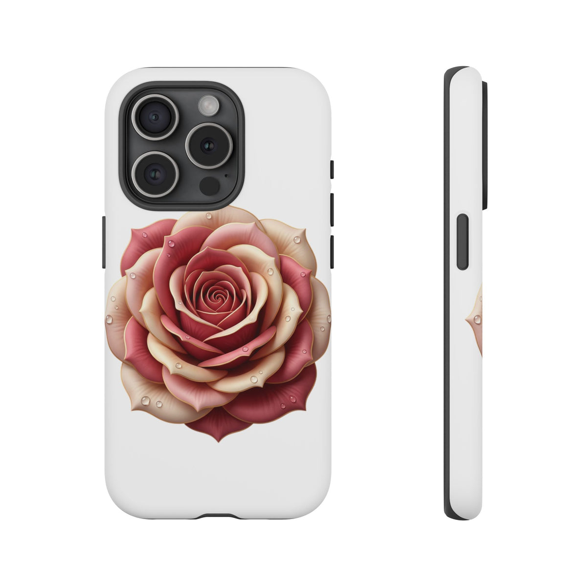 Rose Waterdrop Tough Phone Case — Protective Floral iPhone Cover