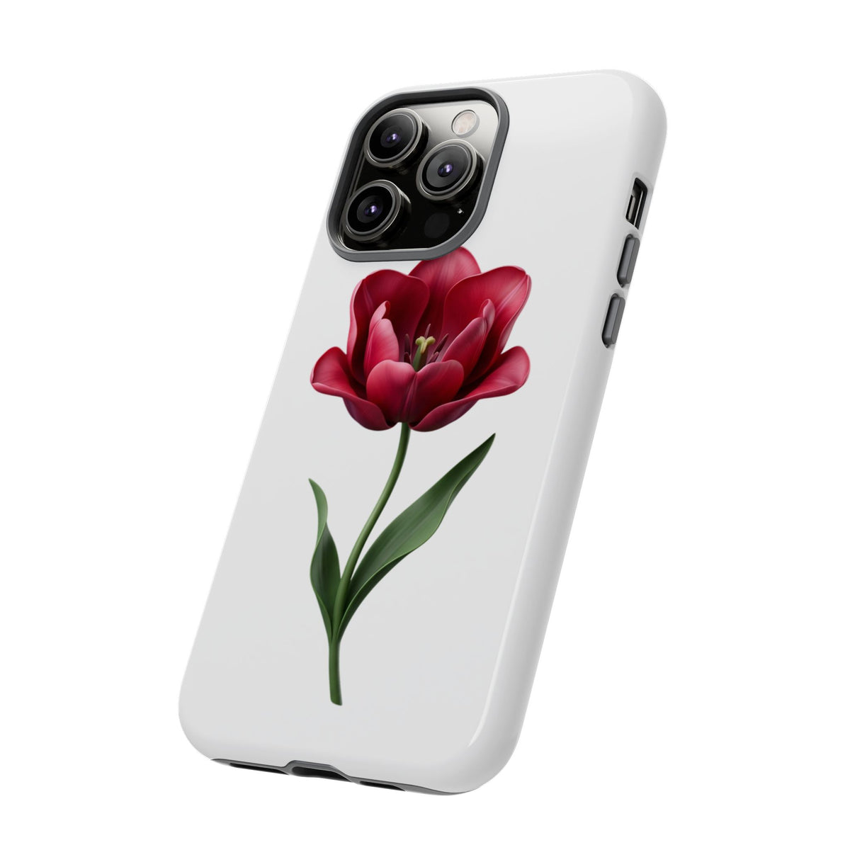 Tulip Floral Tough Phone Case – Protective Blossom iPhone Cover