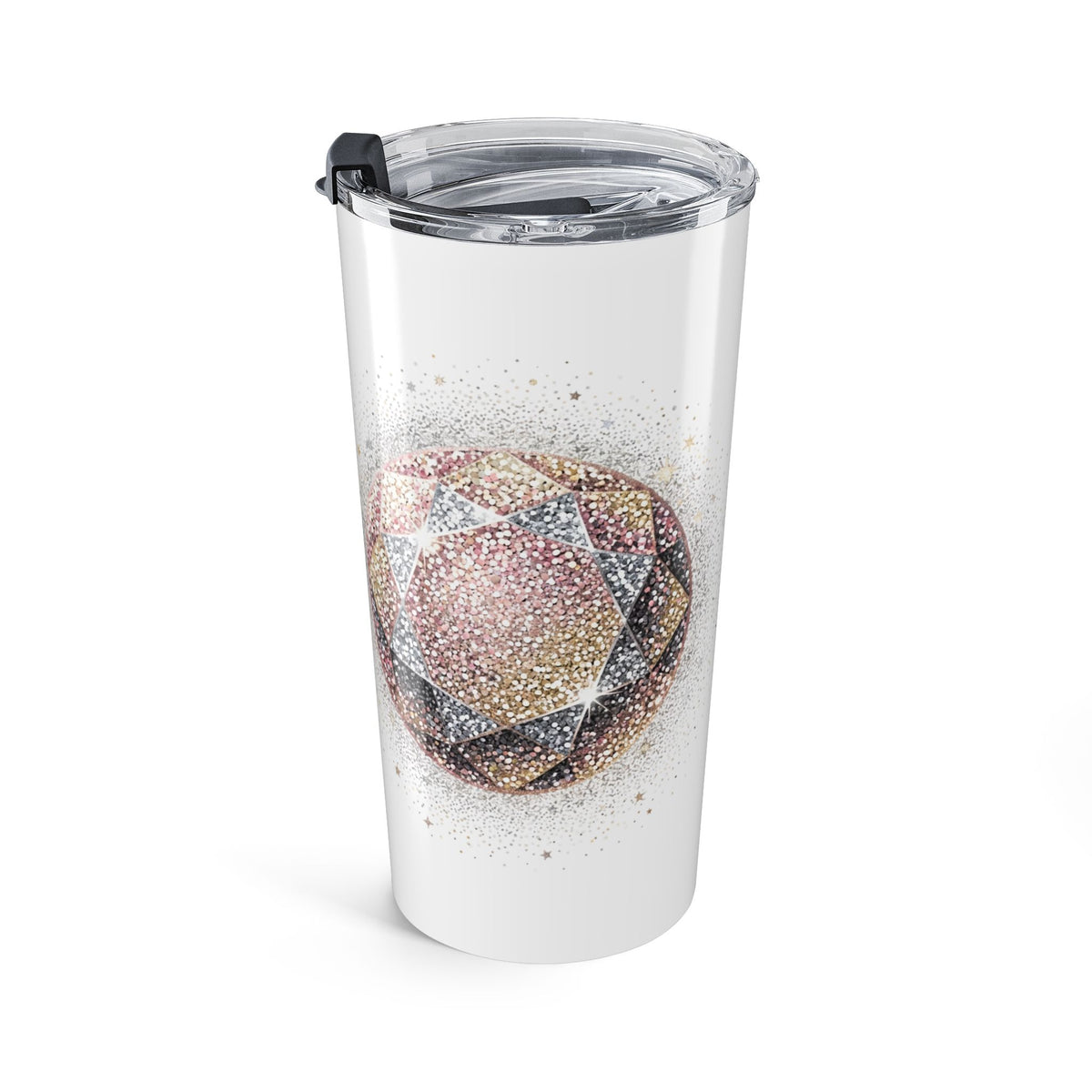 Glittery White Tumbler 20oz