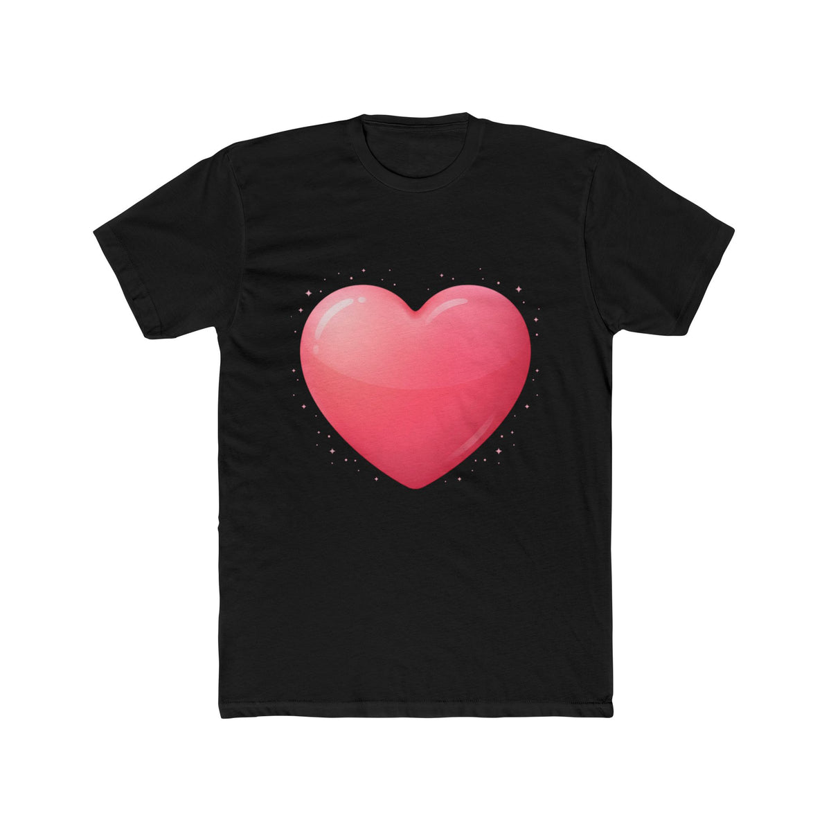 Pink Heart Unisex Cotton Crew Tee