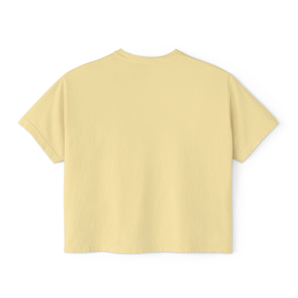 Starburst Floral Boxy Tee — Women's Boho Graphic Crop T-Shirt