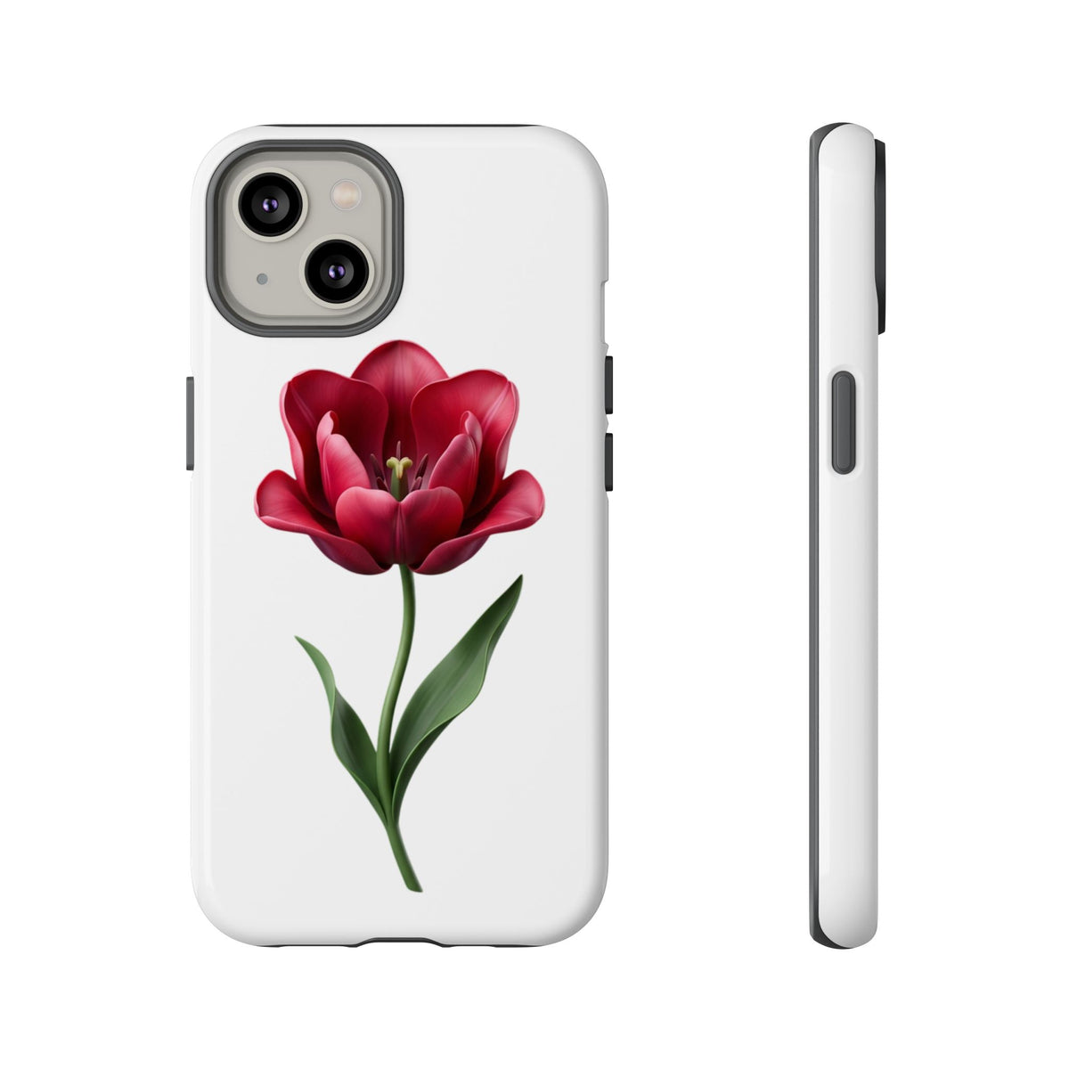 Tulip Floral Tough Phone Case – Protective Blossom iPhone Cover