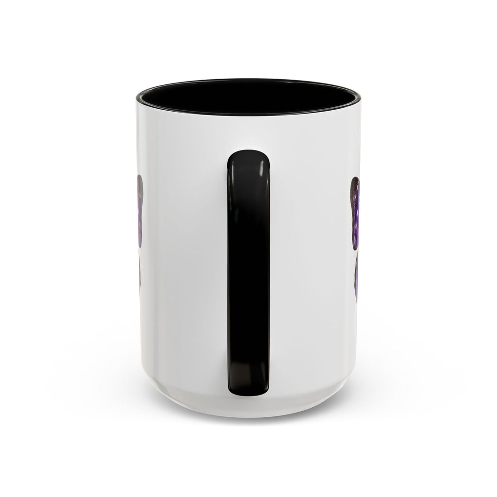 Purple Butterfly Accent Coffee Mug – Elegant Floral Butterfly Ceramic Cup