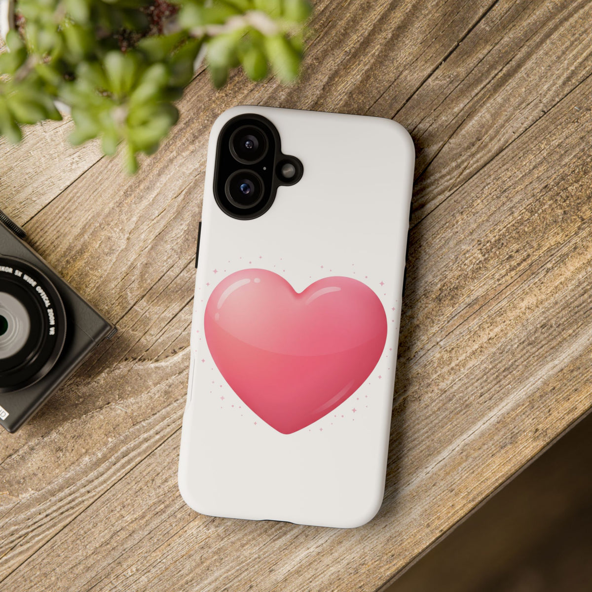Heart Emoji Tough Case — Cute Pink Heart Phone Case for iPhone & Android