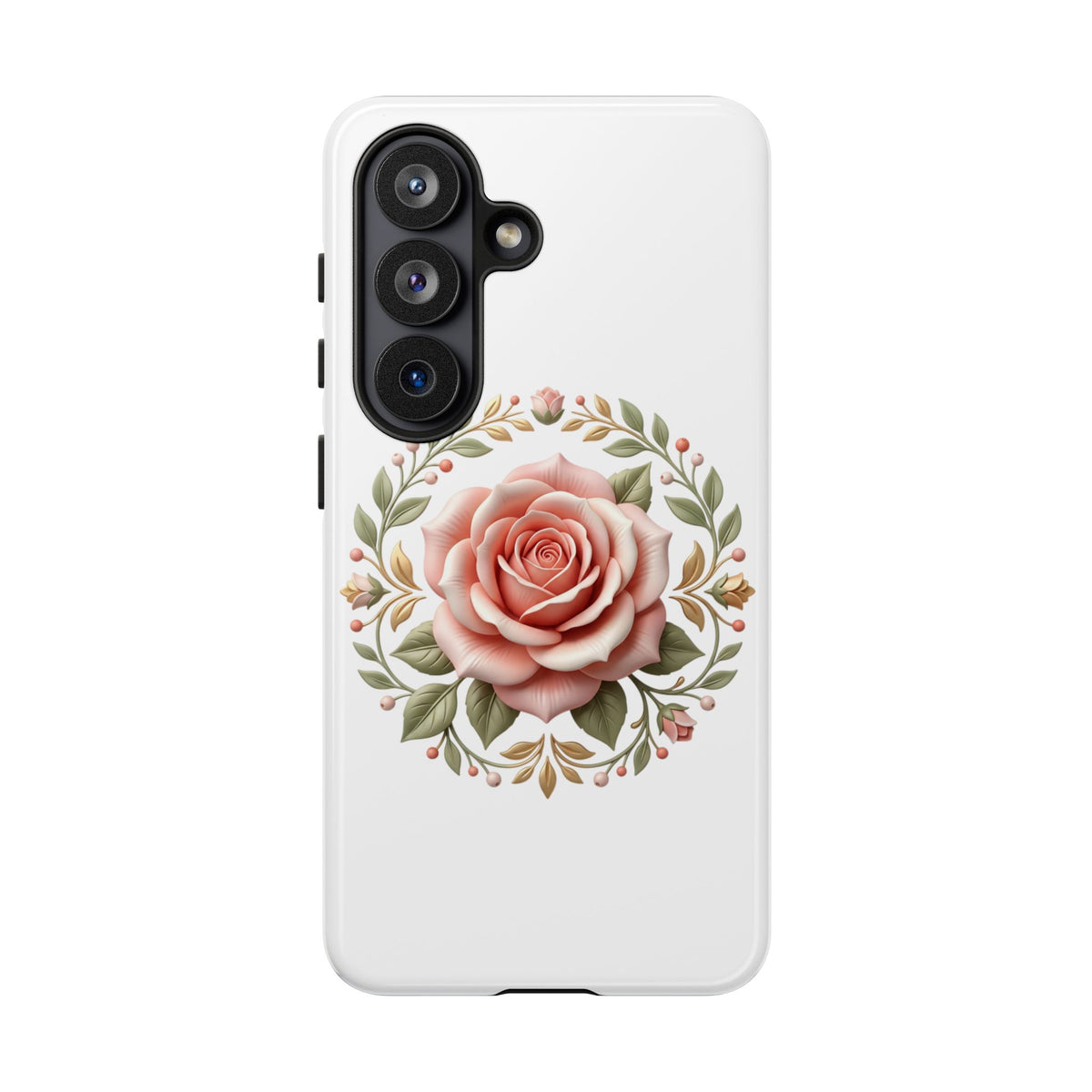 Floral Rose Wreath Tough Phone Case