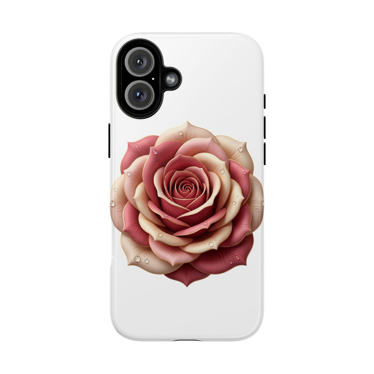Rose Waterdrop Tough Phone Case — Protective Floral iPhone Cover