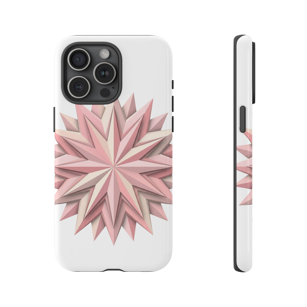 Pink Geometric Star Phone Case — Tough Protective iPhone Cover