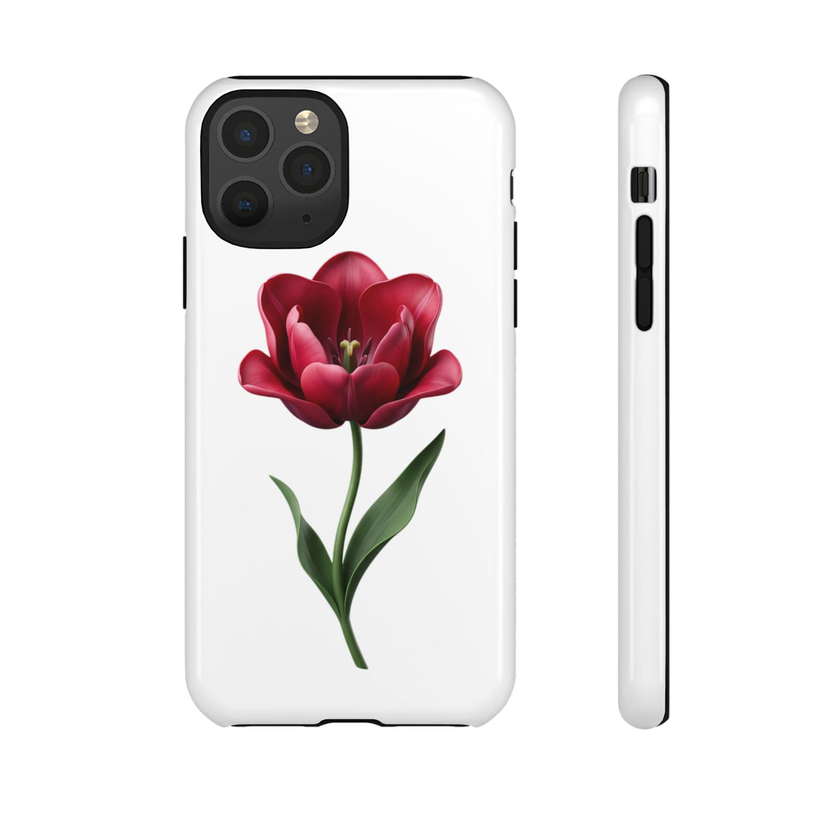 Tulip Floral Tough Phone Case – Protective Blossom iPhone Cover
