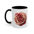 Rose Waterdrop Accent Coffee Mug — Floral 11/15oz