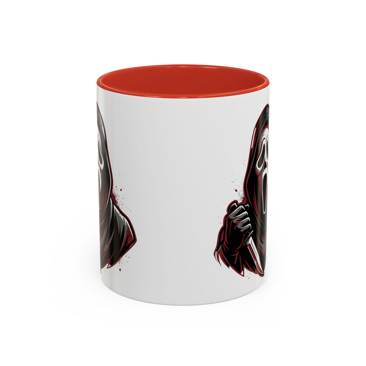 Scream Mask Accent Coffee Mug — Horror Killer Design (11/15oz)