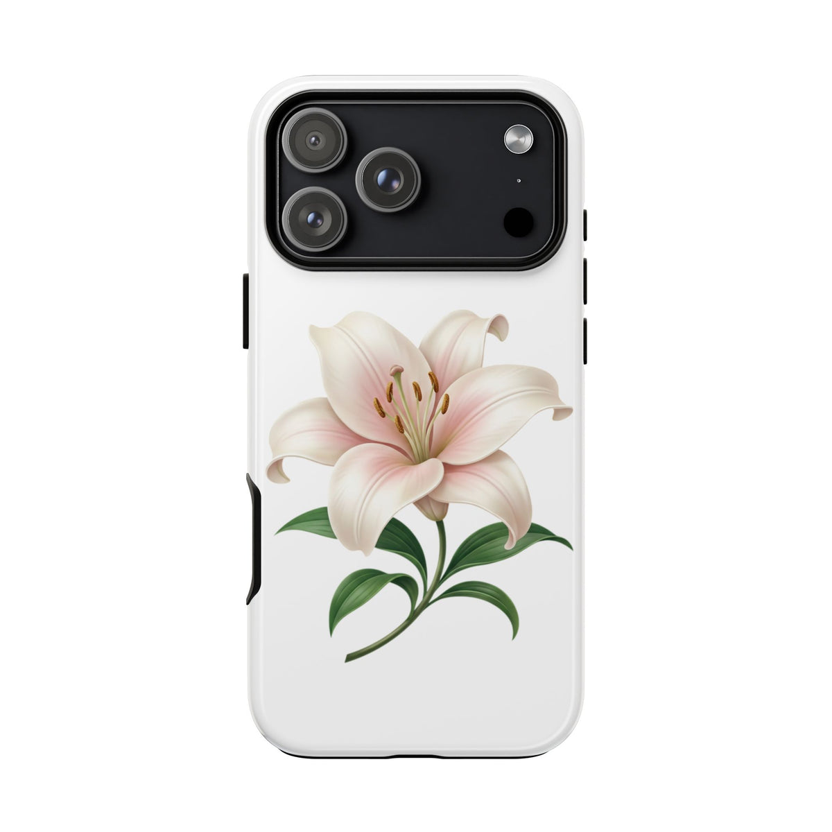 Floral Lily Phone Case — Pink Lily Tough Protective Cover