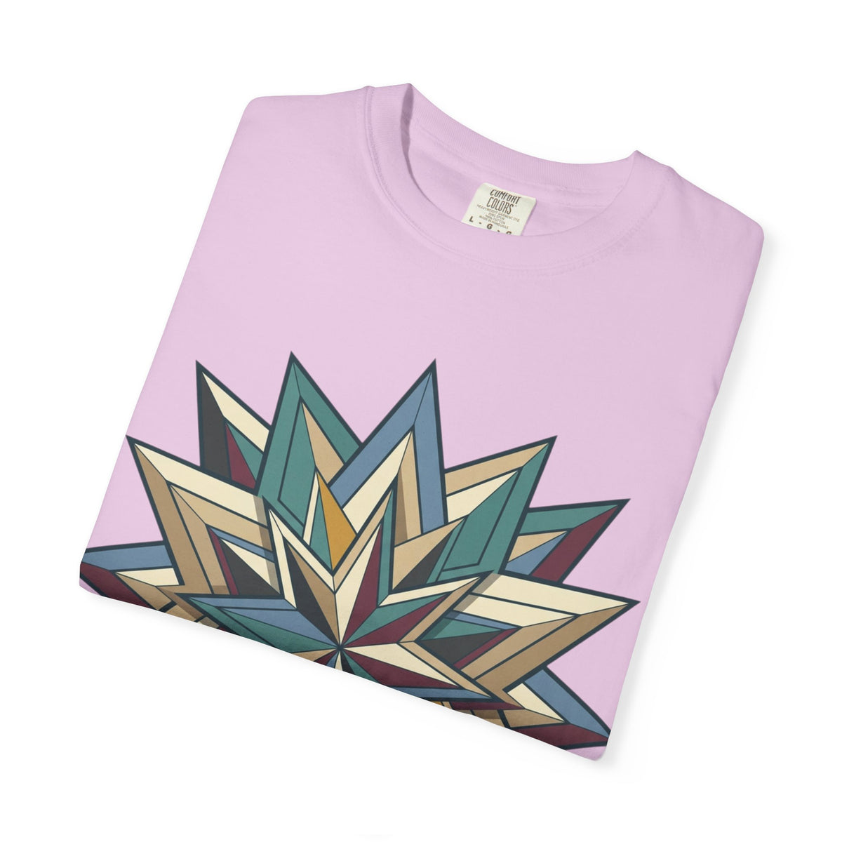 Geometric Starburst T-Shirt — Vintage Compass Rose Graphic Tee