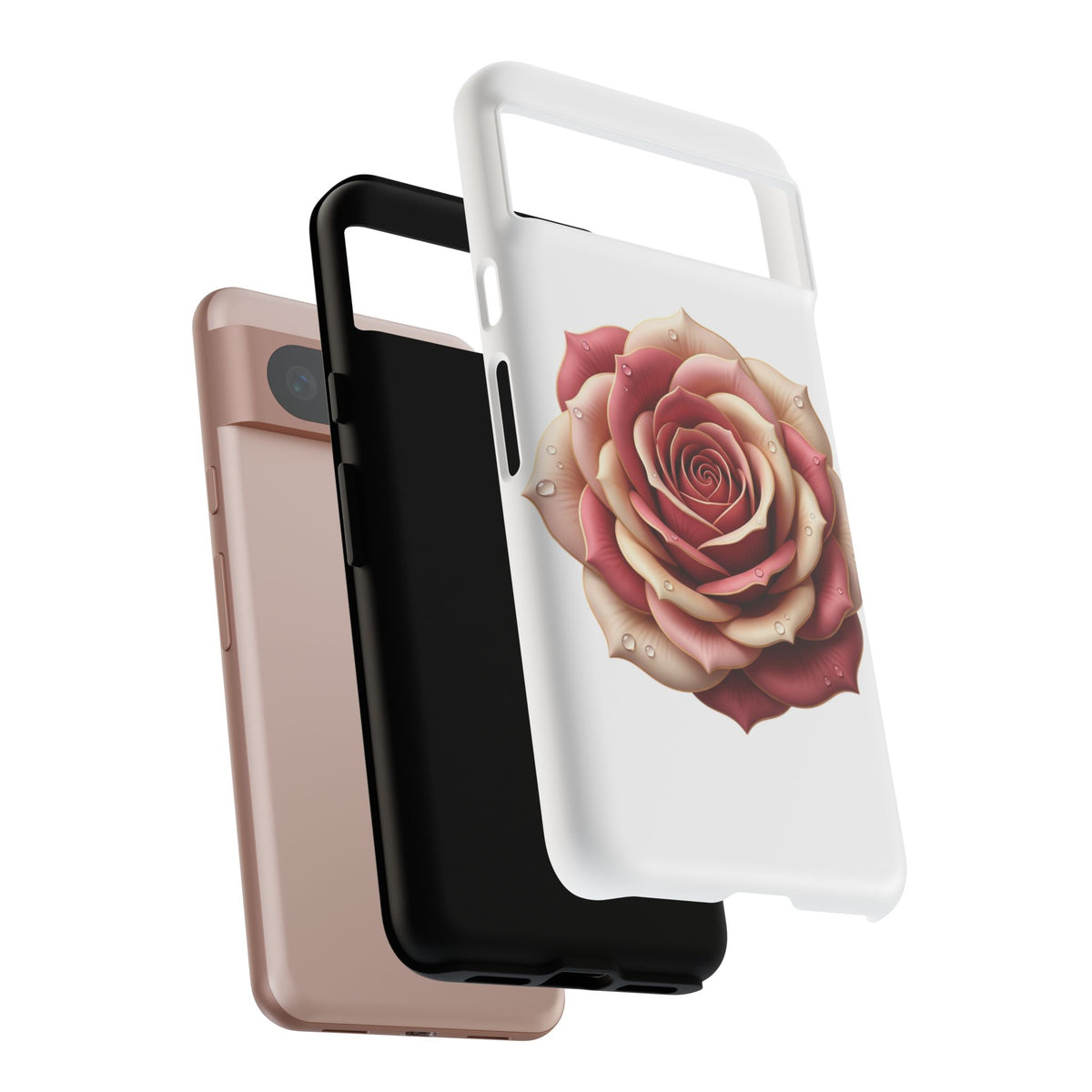 Rose Waterdrop Tough Phone Case — Protective Floral iPhone Cover