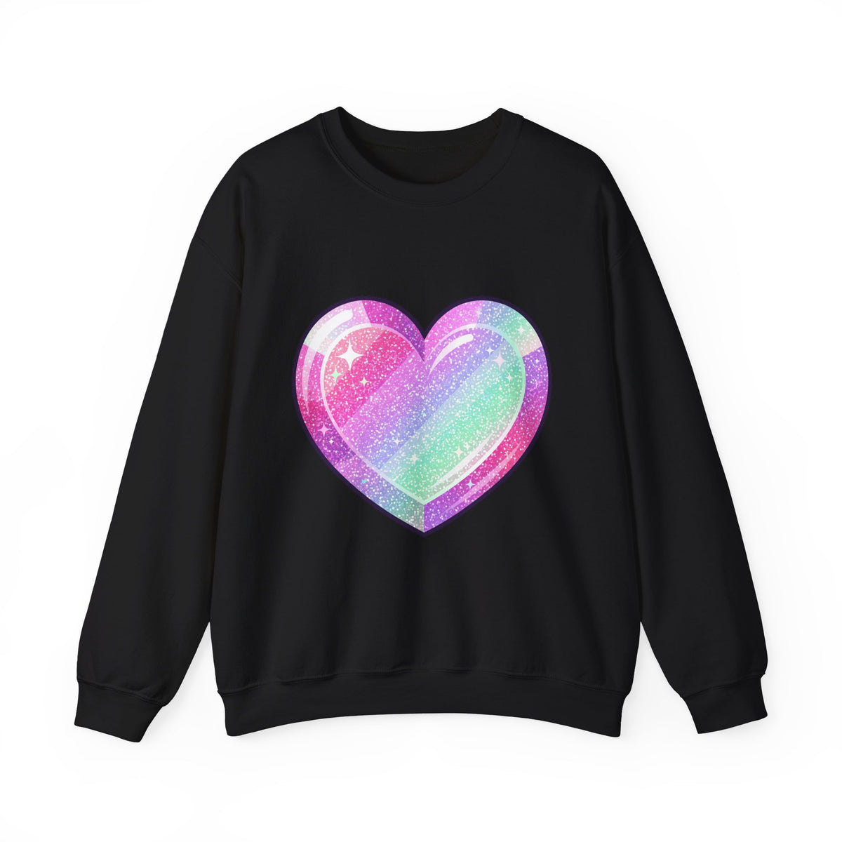 Pastel Sparkle Heart Sweatshirt