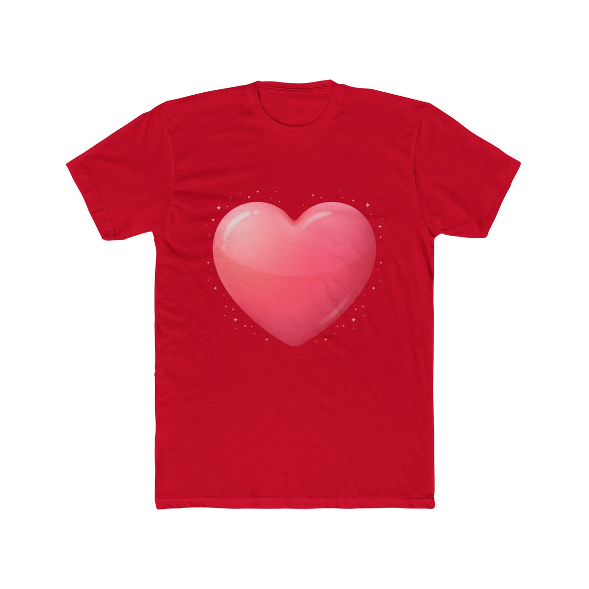 Pink Heart Unisex Cotton Crew Tee