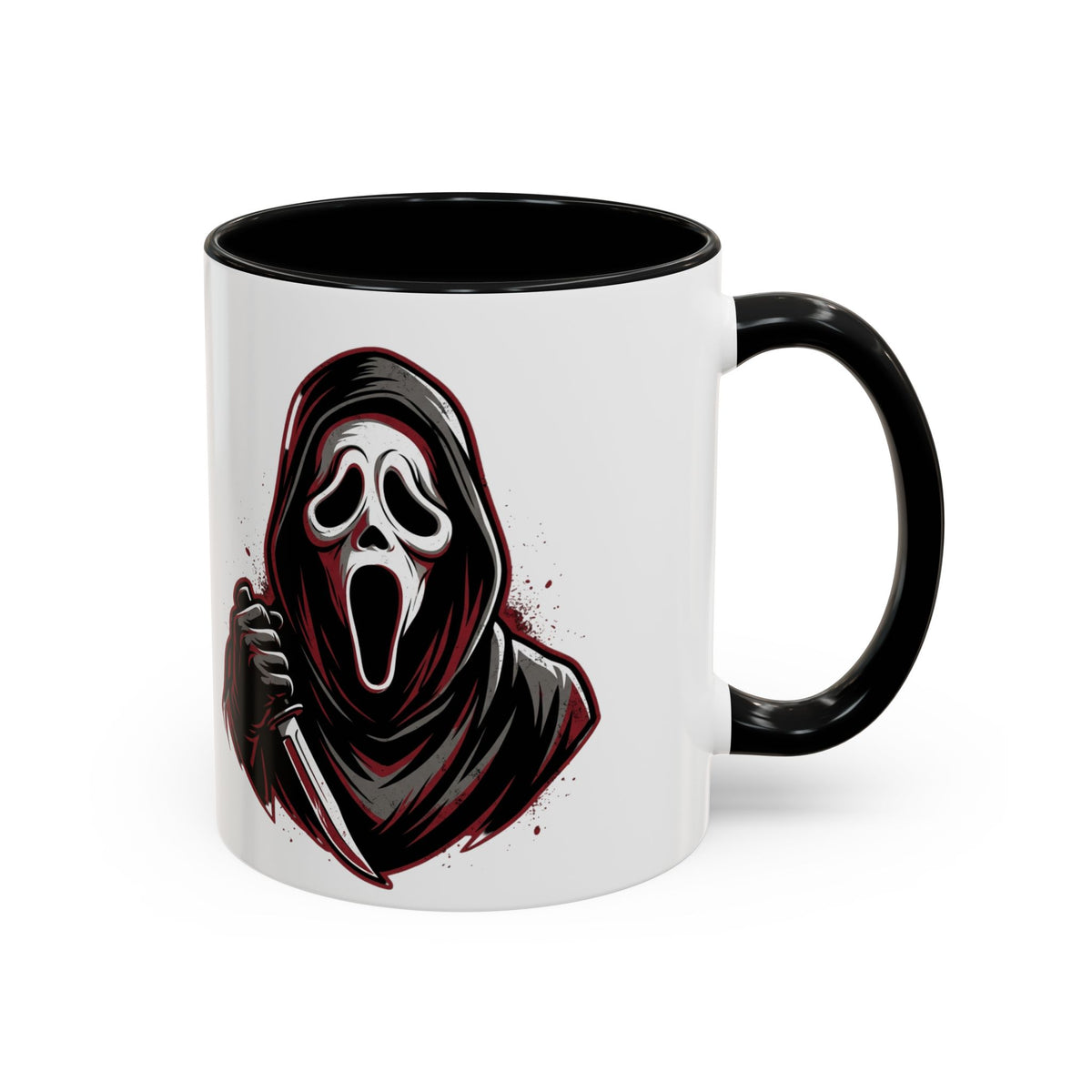 Scream Mask Accent Coffee Mug — Horror Killer Design (11/15oz)