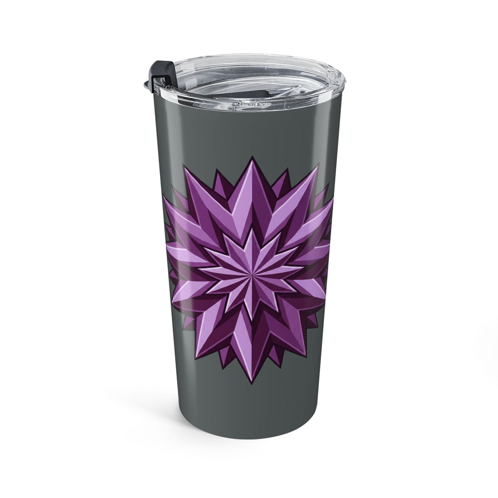 20oz Purple Starburst Travel Tumbler-Dark Grey