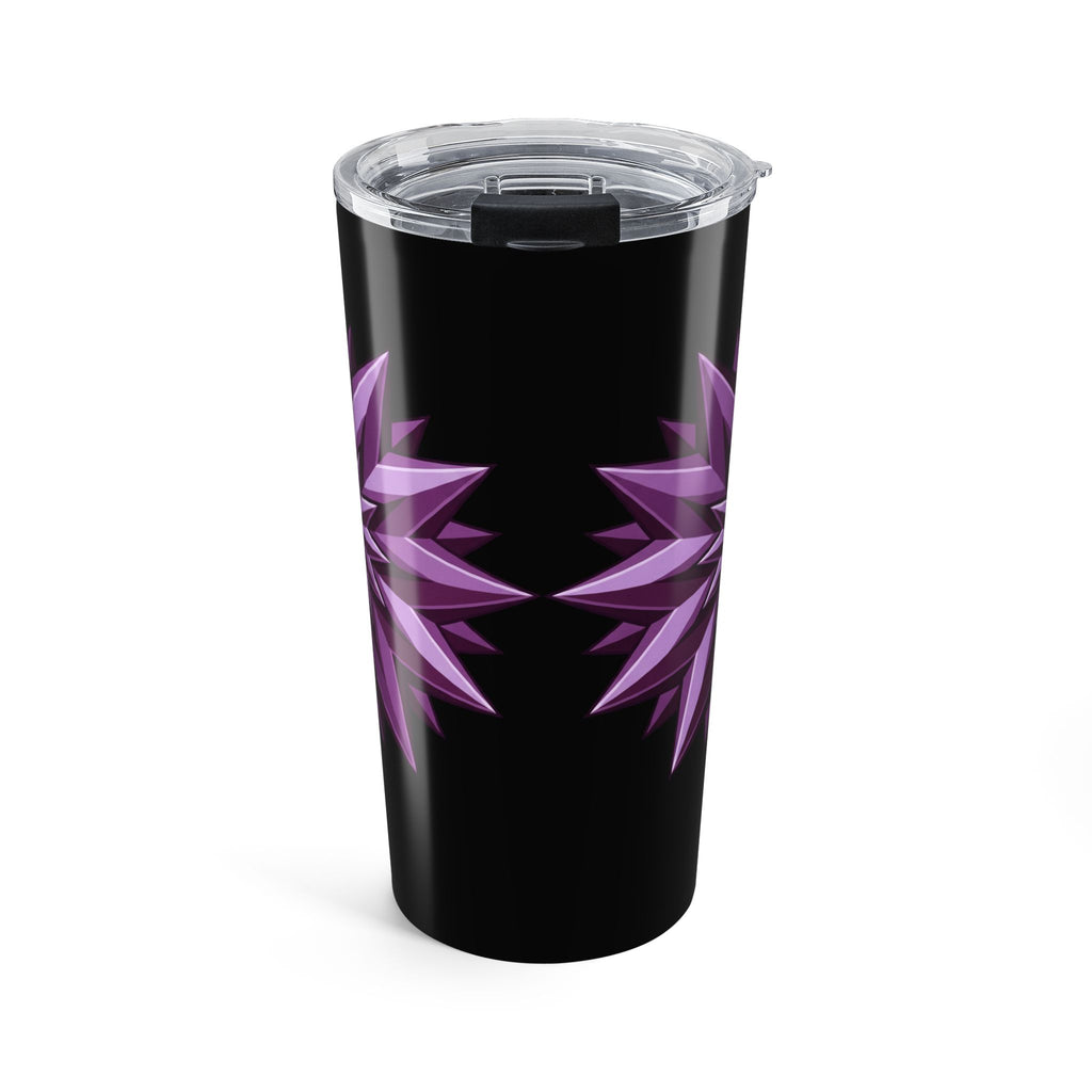 20oz Purple Starburst Tumbler — Insulated Travel Cup- Black
